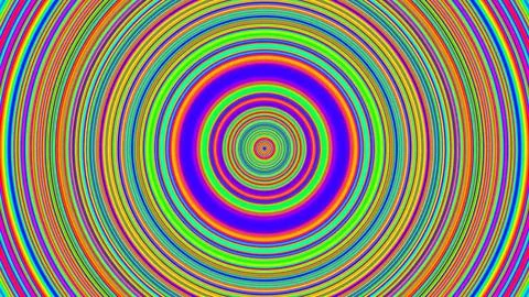 Vibrant concentric circles pulse with rainbow hues Stock Illustration