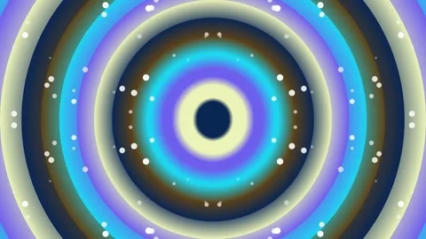 Vibrant Concentric Circles with Shifting Colors. Stock Footage 329292583