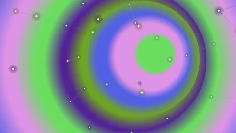 Vibrant Concentric Circles with Shifting Colors. Stock Footage 329426425