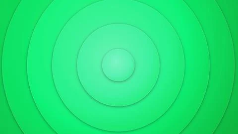 Vibrant Concentric Circular Rings Geometry in Emerald Green Backdrop Design. Stockillustratie