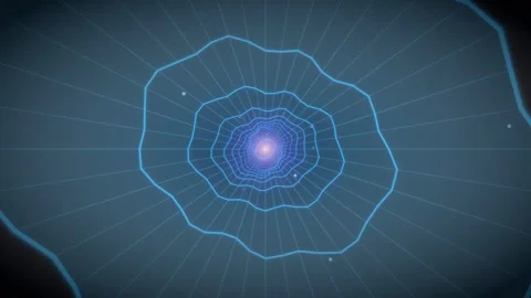 Vibrant concentric lines create a visual tunnel effect Stock Footage 337239192