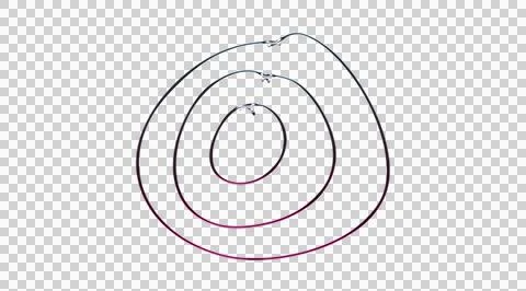 Vibrant concentric spiral pattern with pink and purple gradient in dark Illustrazione stock
