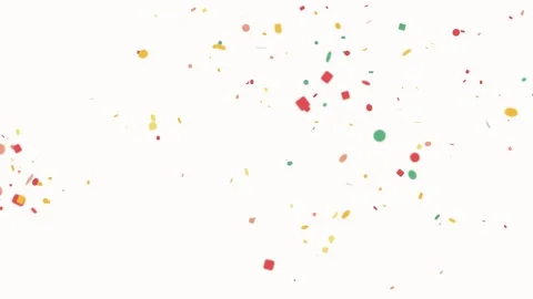 Vibrant confetti explosion from a side cannon featuring coral amber gold green a Stock Footage 340688662