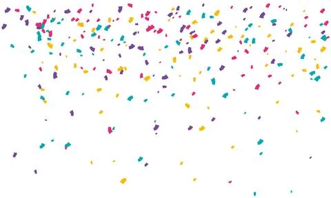 Vibrant confetti explosion on white background.  Perfect for celebratory de.. Stock Illustration
