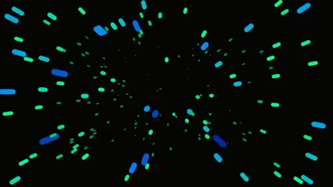 Vibrant Confetti Glitter Explosion Burst Effect Against Solid Black Backgroun Vidéo 342159485