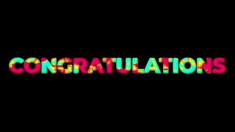 Vibrant Congratulations Message Video stock 311572708