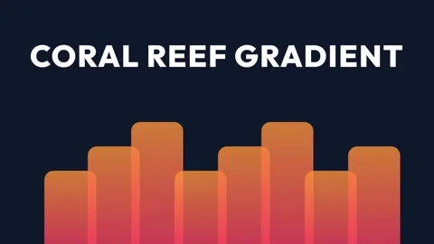 Vibrant coral reef gradient abstract background for tropical ocean themes Stock Footage 337655615