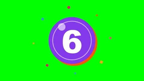 Vibrant Countdown Timer With Colorful Floating Elements Stock Footage 348191285