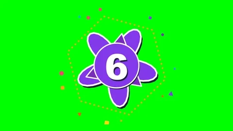 Vibrant Countdown Timer on Green Screen Background 库存影片 348191276