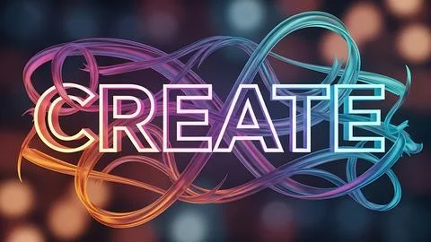 Vibrant create Stock Illustration