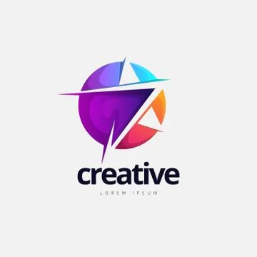 Vibrant Creative Star Logo Design Stock Illustration