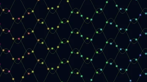 Vibrant crisscrossing lines create diamond pattern on black Stockbeeldmateriaal 303530479