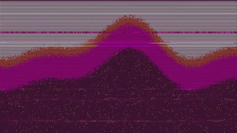 Vibrant crt scanline texture features magenta and purple wavy patterns. Ret.. Stock Footage 346758013