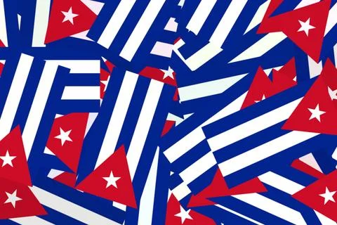 Vibrant Cuban flags in abstract display Stock Illustration