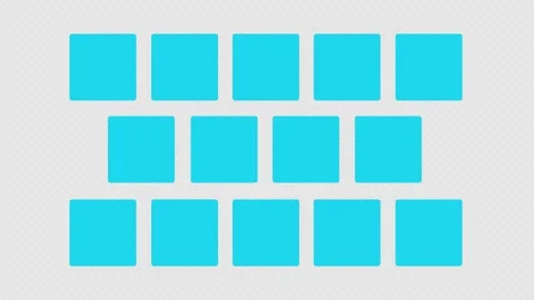 The vibrant cyan grid pattern creates a sleek. Cyan mosaic grid layout with.. 스톡 동영상 336920317