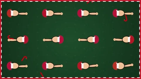 Vibrant dark green seamless background with minimalist red fruit pattern desi Stock Footage 344647583