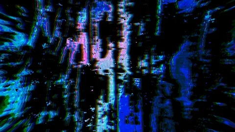 Vibrant data error neon sci-fi shimmering background. Light leaks for your video Video stock 121983444