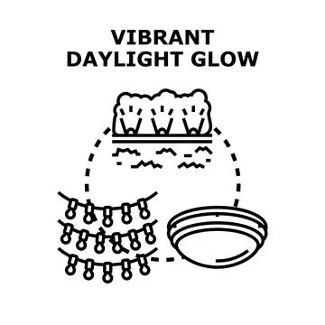 Vibrant daylight glow vector illumination concept Stock Illustration