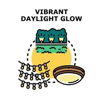 Vibrant daylight glow vector illumination concept Stock Illustration