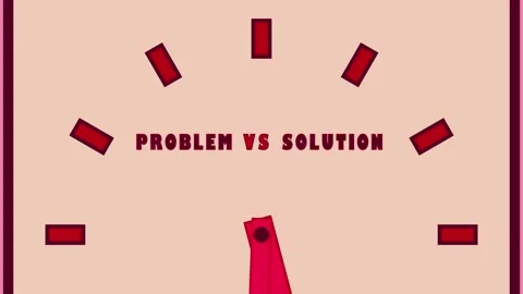 This vibrant design illuminates the interplay between problems and solutions. Stock Footage 331438590