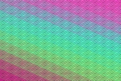 Vibrant diagonal line texture combines pink turquoise green and yellow Stock-Illustration