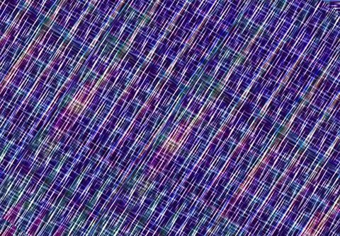 Vibrant diagonal neon lines form an abstract glowing grid in purple and blu.. Stockillustratie