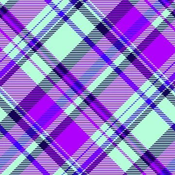 Vibrant diagonal plaid pattern in bold purple, blue, and mint green.  Perfect Illustrazione stock