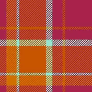 Vibrant diagonal plaid pattern in bold orange, burgundy, and mint green.  Per Stock Illustration