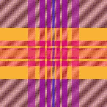 Vibrant diagonal plaid pattern in bold yellow, pink, and purple hues. Ideal f Stock Illustration