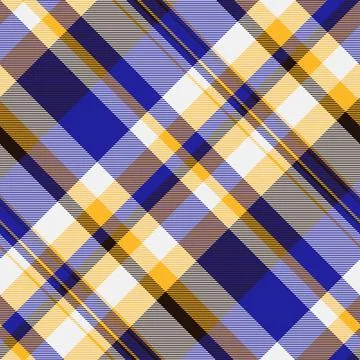 Vibrant diagonal plaid pattern in bold blue, yellow, and gray tones.  Perfect Stockillustratie