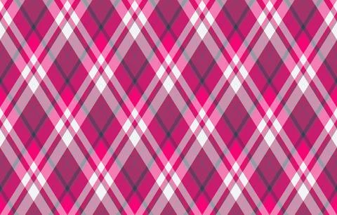 This vibrant diagonal plaid pattern features seamless pink and magenta checke 스톡 일러스트