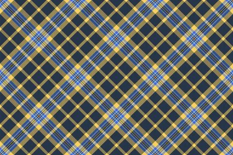 Vibrant diagonal plaid pattern in navy, gold, and light blue.  Perfect for te 스톡 일러스트