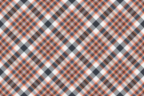 Vibrant diagonal plaid pattern in orange, blue, and white.  Perfect for tex.. 스톡 일러스트