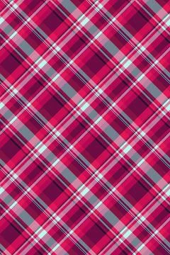 Vibrant diagonal plaid pattern in pink, red, and gray.  Perfect for textile d 스톡 일러스트