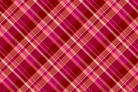 Vibrant diagonal plaid pattern in rich red, pink, and coral hues.  Perfect fo 스톡 일러스트