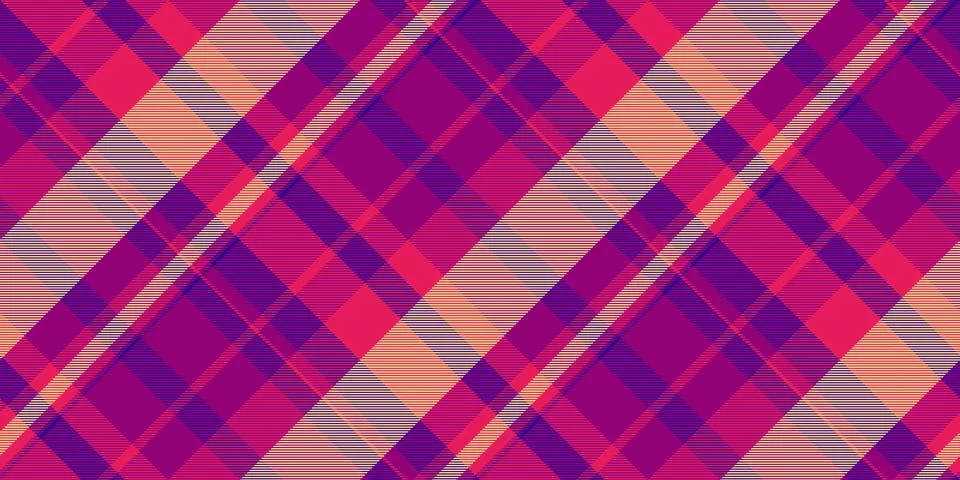 Vibrant diagonal plaid pattern in shades of pink, purple, and mauve.  Perfect 스톡 일러스트