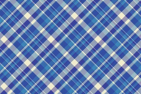 Vibrant diagonal plaid pattern in shades of blue and cream.  Perfect for text Stockillustratie