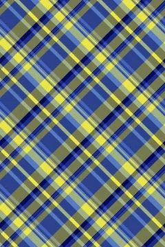 Vibrant diagonal plaid pattern in shades of blue, yellow, and olive green.  P Stockillustratie