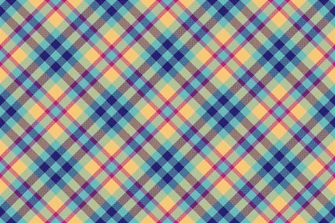 Vibrant diagonal plaid pattern in teal, peach, and purple hues.  Perfect for  스톡 일러스트