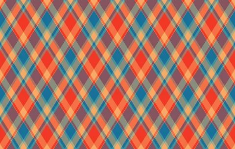 Vibrant diagonal plaid pattern in warm autumnal hues. Perfect for textile des イラスト素材
