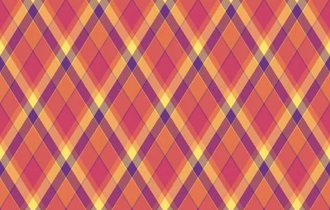 Vibrant diagonal plaid pattern in warm autumnal tones. Perfect for textile de 스톡 일러스트