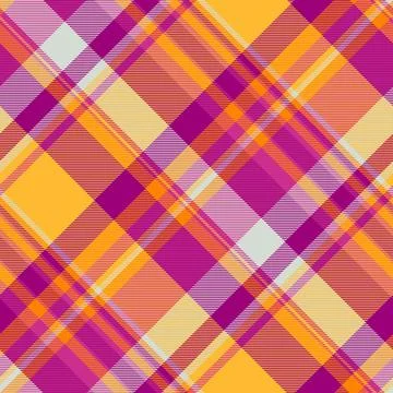 Vibrant diagonal plaid pattern in warm tones.  Perfect for textile design, fa 스톡 일러스트