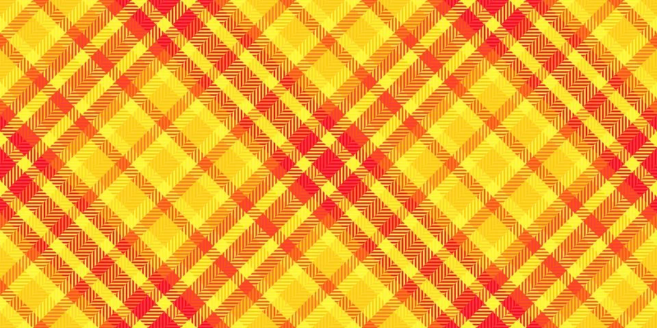 Vibrant diagonal plaid pattern in warm yellow and red hues.  Perfect for text Stockillustratie