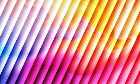 Vibrant diagonal stripe pattern with a vivid color gradient and subtle grain Stock Illustration