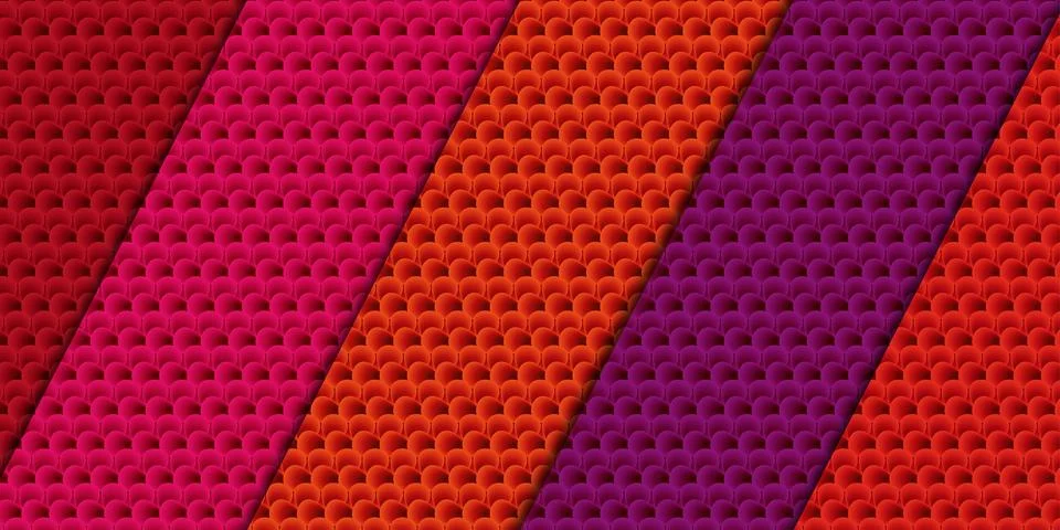 Vibrant diagonal striped pattern with textured red, pink, orange, and purpl.. Stock Illustration