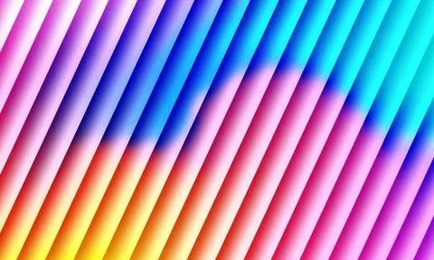 Vibrant diagonal stripes with dynamic gradient color transitions and subtle Stock Illustration