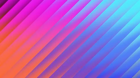 Vibrant diagonal stripes transitioning through pink purple blue and orange hu Illustration
