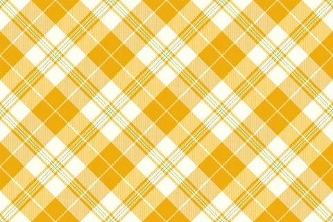 A vibrant, diagonal yellow plaid pattern creates a cheerful, classic textile  Stock Illustration