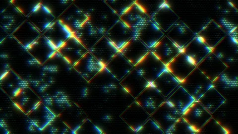 Vibrant diamond grid pattern with overlapping colors Stock Footage 270408926