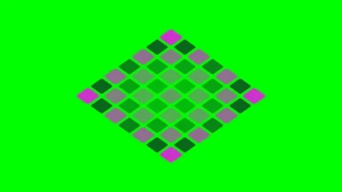 A vibrant diamond shaped grid pattern featuring purple and black squares Video stock 340263332